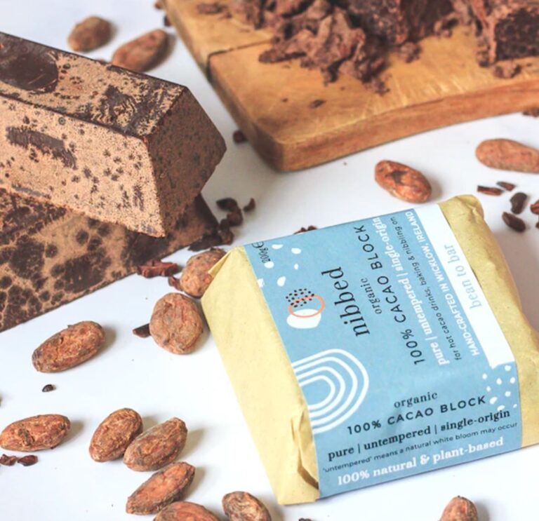 nibbed cacao product display