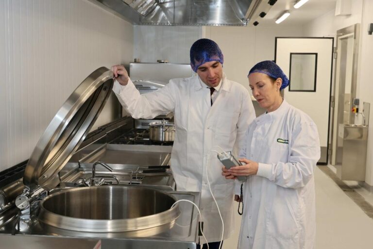 taking measurements from production unit